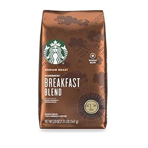 Starbucks Medium Roast Whole Bean Coffee — Breakfast Blend — 1 bag (20 oz.)