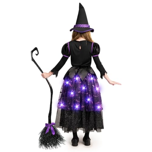 Spooktacular Creations Child Girl purple witch costume bat skirt for Halloween (Small (5-7yr)), Small(5-7 yrs) - Image 4