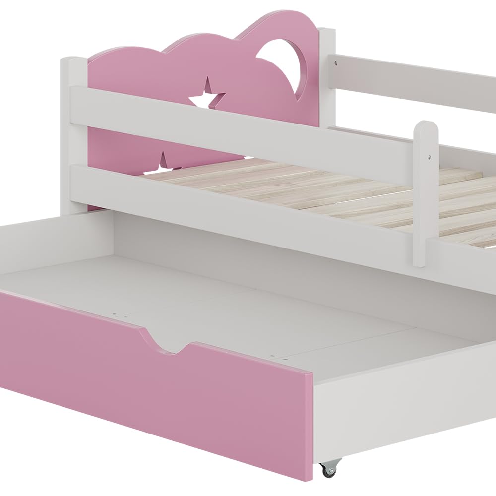 VitaliSpa Kinderbett Jessica 70x140 cm mit Schublade ausziehbar Jugendbett