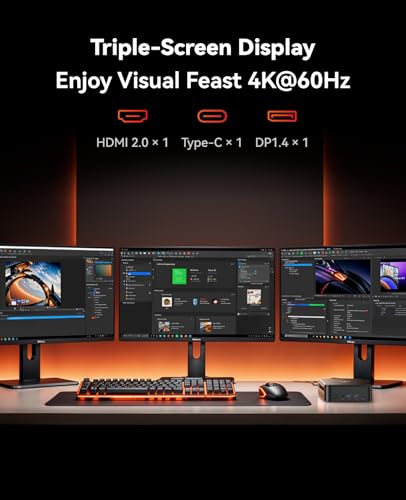Image of KAMRUI E3B Mini Gaming PC, Mini PC AMD Ryzen 7 7730U (Beat Ryzen 7 5825U, Max 4.5GHz 8C /16T) Micro Desktop Computers 16GB RAM 512GB SSD, WiFi 6, BT5.2, Triple Display 4K@60Hz for Office Home
