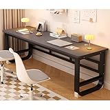 Heimbüro-Computertisch Holz Schreibtisch Metallgestell Tischplatte aus Holz Stabile Stütze for...