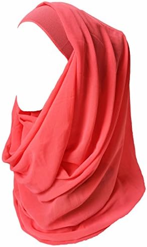 Lina & Lily Heavy Premium Chiffon Hijab Head Scarf Shawl Wrap for Muslim Women Lightweight