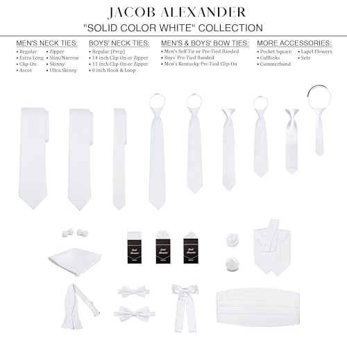 Image of Jacob Alexander Men's Extra Long Solid Color Tie