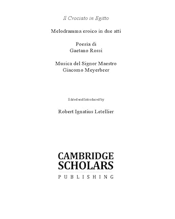 Il Crociato in Egitto: Melodramma eroico in due atti book cover
