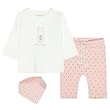 Staccato Baby Geschenkset 3-teilig - Unisex, Jungen, Mädchen - Bio-Baumwolle, Organic Cotton, bequem, pflegeleicht - Farben: Blau, Rosa, Grau, Größen 56-68 (62, Rosy)