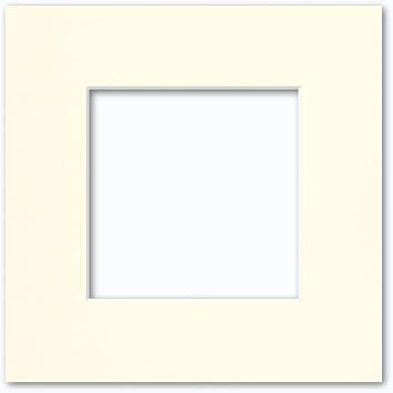 8x8 Matting for 5x5 Photograph or Artwork 4-Ply Bevel Cut Acid Free Matboard for picture framing Antique White