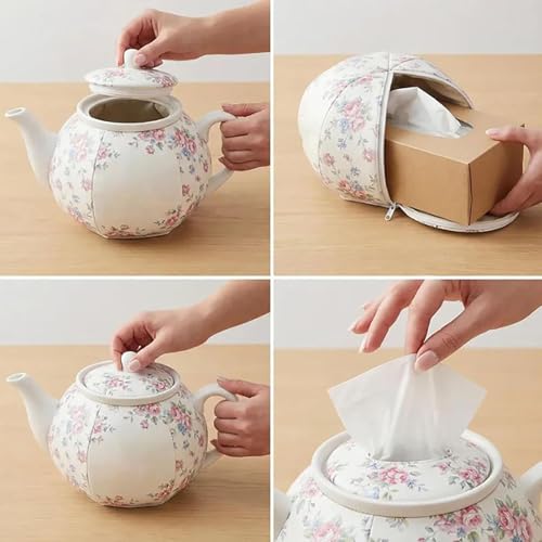 Cubierta para de pañuelos de flores ideal para mesita de noche 5