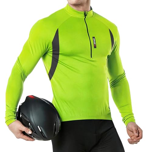 MEETWEE Men's Cycling Jersey, Long Sleeve Cycle Tops Riding Jerseys Biking Shirt Bicycle Clothes with Quick Dry Breathable Fabric - Image 2