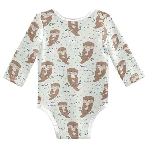 Unisex Baby Long Sleeve Bodysuits Boy Girl Cotton Newborn Outfit Clothes 0-24 Months2