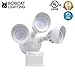Bobcat LED Flood Lights 36 Watts 270 deg Motion Activated Outdoor Security Lights Three Head 3000 lumens 5000K White，Waterproof IP65 & UL Certification