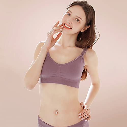 Soutien-gorge d'allaitement sans couture WENJUN galbant bonnet F couleur D, lot de 2 - 2