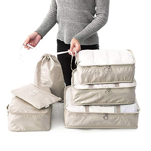 FloralLive 6pcs / Set del Organizador del Recorrido del almacenaje del Bolso del Kit de Ropa del Organizador del Bolso de la Bolsa de la Maleta del Armario Inicio Bolsas de contenedores