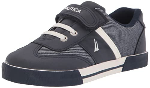 Nautica Kids Sneakers Adjustable Strap Bungee Straps Casual Shoes Toddler-Little Kid-Calloway 3-Navy Twill Size-5 #TOP25