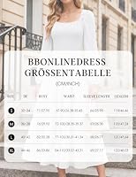 Weißes Freizeitkleid Damen elegant Langarm midilang A Linie Kleid White XL – Ansicht 6