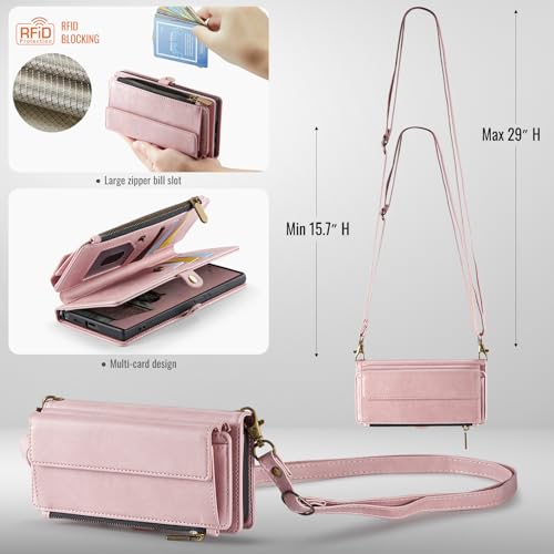 Étui portefeuille Samsung A16 5G Rose housse protection - 6
