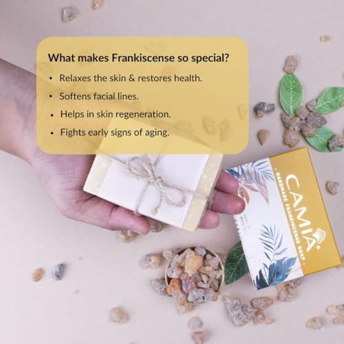 Image of CAMIA Premium Moroccan Argan Oil, 100 ML + Frankincense Essential Oil, 15 ML + Frankincense Soap | Natural Skincare Set for Moisturizing, Anti-Aging & Glowing Skin | Youthful Radiance Kit