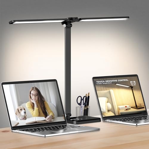 Dimmable LED Desk Lamp with USB Charging and 50 Lighting Modes for Home, Office, Dorm, Piano, and Nail Art