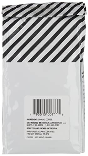 Image of Amazon Fresh, Just Bright Ground Coffee, Light Roast, 12 Oz (Pack of 2)