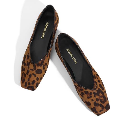 Women's Flats Comfortable Square Toe Ballet Flats Slip On Casual Dress Shoes Flats for Women3