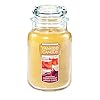 Yankee Candle Honeycrisp Apple Cider Scented Classic 22oz Large Jar Single Wick Aromatherapy Candle Over 110 Hours of Burn Time Apothecary Jar Fall Candle Autumn Candle Scented for Home