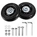 uxcell 交換用スーツケースホイール 60x18mm スーツケースホイール修理キットには 2つ PUベアリングホイールとワッシャー レンチ 軸ネジ入り トロリーバッグ インラインスケート キャスターボード用