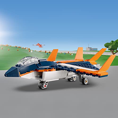 LEGO® Creator 3’ü 1 Arada Süpersonik Jet 31126-7 Yaş ve Üzeri Çocuklar için Jet Uçağı, Helikopter ve Sürat Teknesi İçeren Oyuncak Yapım Seti (215 Parça)