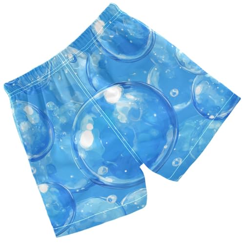 Pigsaly Boys' Swim Board Shorts Cartoon Blue Bubble Boy's Swim Trunks Kids Swimwear 4T2