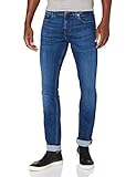 STRETCHTECH 7 For All Mankind Mens Skinny Jeans, Dark Blue, 40