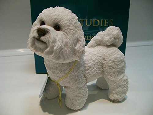 Figura de perro Leonardo Bichon Frise, en caja de regalo, colección Leonardo