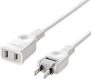 サンワサプライ 電源延長コード 2m トラッキング火災予防絶縁キャップ付きスイングプラグ TAP-EX2102 ホワイト