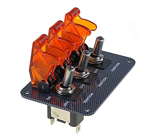 Interrupteur de commutateur LED jaune 12V pour camping-car et van