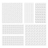 314pcs Cabinet Door Bumpers Clear Door Bumper Pads Rubber Bumpers Self Adhesive Soft Close Door Bumpers for Cabinet, Drawer, Cupboard, Door Knob, Picture Frame (314pcs)