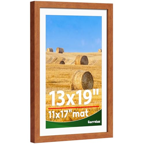 Gaevuian 13x19 picture frame,Distressed Farmhouse Wood Pattern 13x19 poster frame