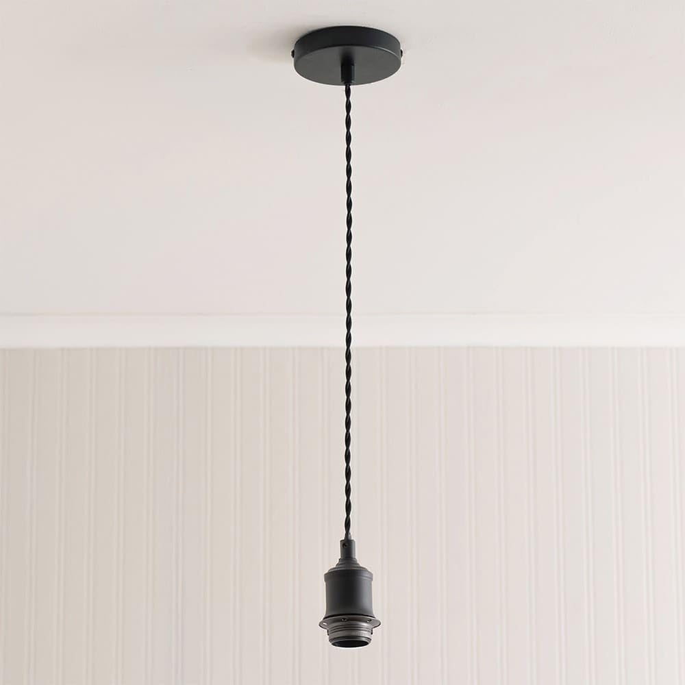 ValueLights | Cheltenham Brushed Chrome Clear Ribbed Glass Dome Pendant Ceiling Light with Bulb | Ceiling Lights, Home Décor & Improvement Essential | Mains Wired
