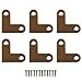 JCBIZ 6pcs 90 Degrees L Shape Flat Corner Bracket 27x10mm Antique Brass Corner Brace for Drawer Fixing Furniture Connecting