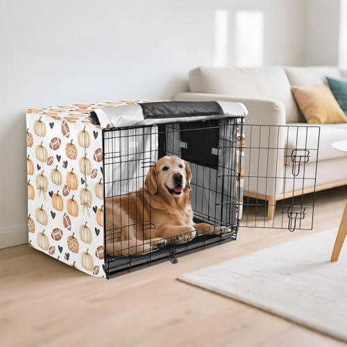 Housse de cage pour chien imperméable en tissu Oxford, protection intimité motif football S