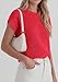 PRETTYGARDEN Women's 2026 Spring Fashion Sweater Vest Business Casual Crochet Tops Cap Sleeve Knit Shirt Beach Summer Outfits (Red,Small)