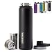 The Tea Spot, Double-Walled Mountain Tea Tumbler, Insulated Stainless Steel Tumbler with removable tea infuser for hot and cold brewing, Water infuser (Black, 22 oz)