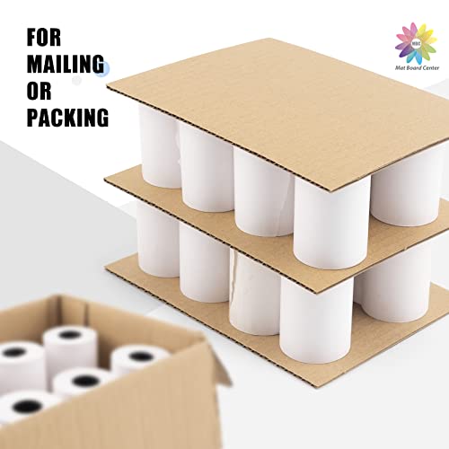 Image of Mat Board Center, 50-Pack Corrugated Cardboard Sheets 16x20 Inches Flat Card Board Inserts for Packing, Shipping, Mailing, DIY Crafts