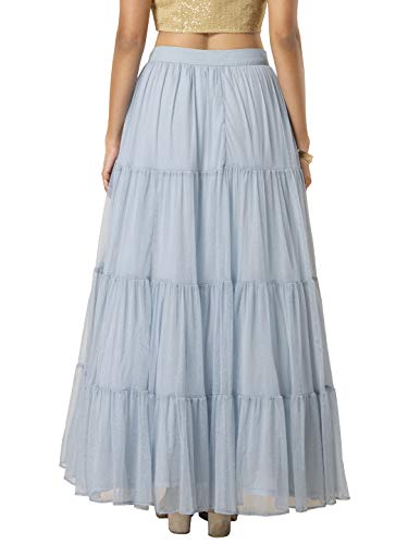 Image of Indya Net A-Line Skirt