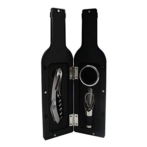 Kit Abridor Tampa de Vinho 3 Peças Garrafa Emborrachada DS-1178