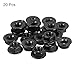 uxcell M6x1.0mm Serrated Flange Hex Lock Nuts, 20Pcs 304 Stainless Steel Non-Slip Metric Hexagon Flange Nut, Full Thread, Bright Finish, Black