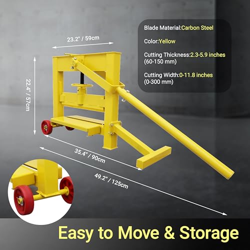 EQCOTWEA Block Splitter & Paver Cutter Tool Manual Paving Tool Brick Splitter for Concrete Stone Pavers Precision Cutting with Wheels Ideal for Landscaping & Masonry Work