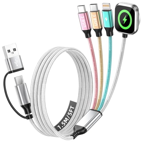Cruise Essentials 2026, 4 in 2 Multi Charging Cable for Apple Watch Charger
