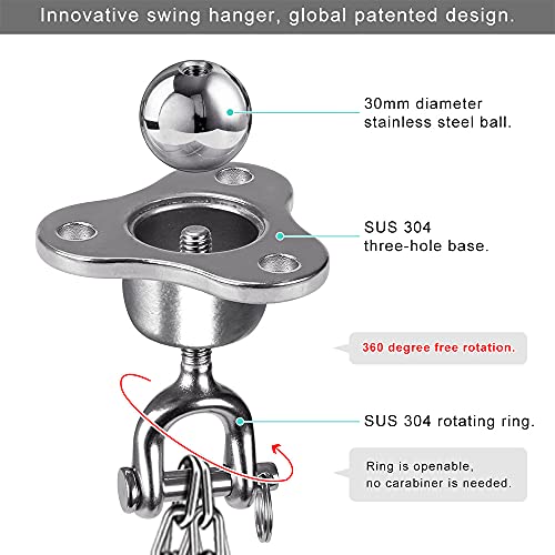 Seleware Heavy Bag Chain, Heavy Duty Punching Bag Hanger Chain And Carabiners, Boxing Punching Bag Hanging Kit Ceiling Mount For Heavy Bag Boxing Muay Thai Training Hardware, 900 Lb Capacity #TOP4
