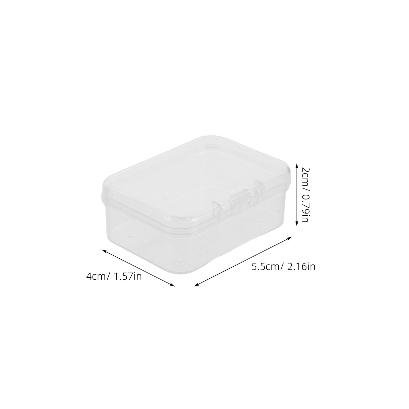 Cabilock 100stücke Kunststoffbox mit Deckel Klein Rechteckige Transparente Aufbewahrungsbox für Perlen und Bastelmaterialien Organizer Behälter aus Plastik mit Deckel