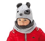 Hergestellt in der EU EU Ware Marika Kinder Baby Jungen Winterset Wintermütze Schlauchschal Beige Größe 46