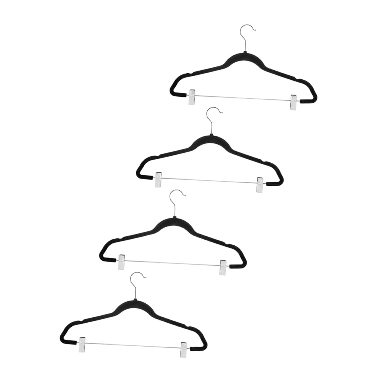Alipis 4Pcs Skid Pants Hangers Multi Functional Clip Hangers for Skirts and Trousers Household Accessories for Closet Organization