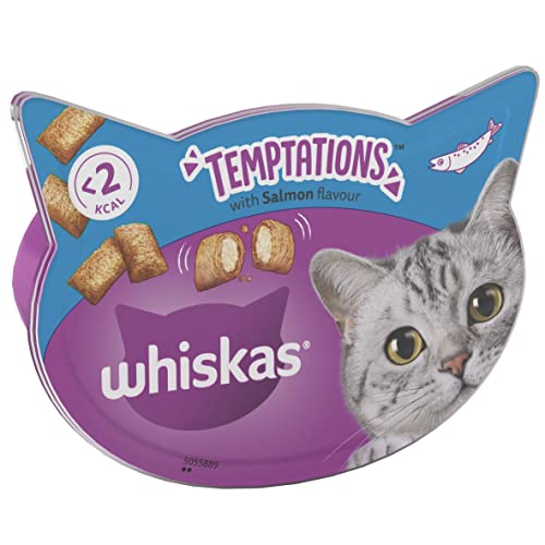 Whiskas Knusper-Taschen Katzensnacks Lachs, 8er Pack (8 x 60 g) Cover