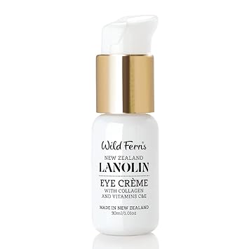 Wild Ferns Lanolin Eye Creme with Collagen, Vitamin C & E, 30ml | 99% Natural